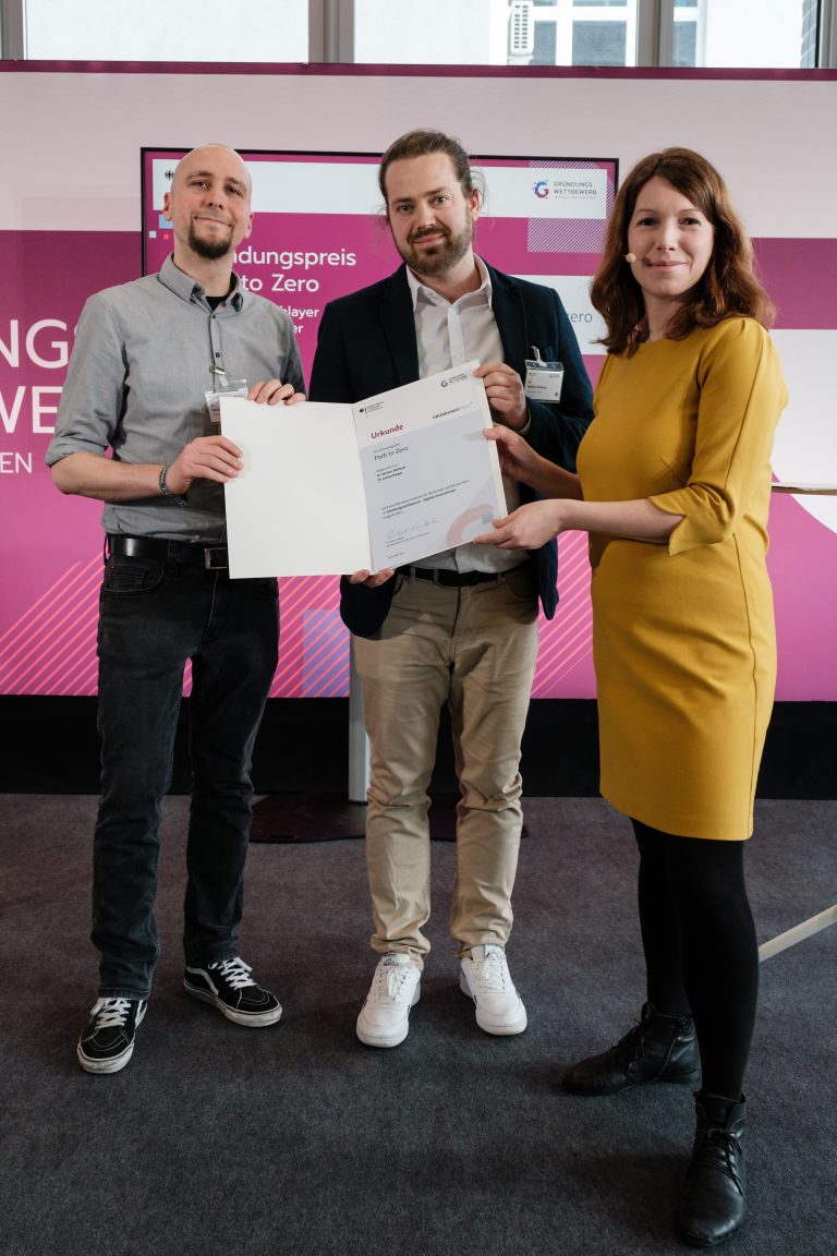 Path to Zero mit dem Gründungspreis – Digitale Innovation des BMWK ausgezeichnet